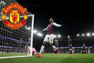 Marcus Rashford in action for Aston Villa