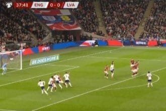 "What a Soccer Player" - Reese James James Nets Beauty Free Kick Free Kick for the UK against Lativa