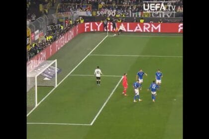Joshua Kimic and Jamal Musciara recreate Liverpool's "immediately filmed" goal in Germany's draw against Italy (video)