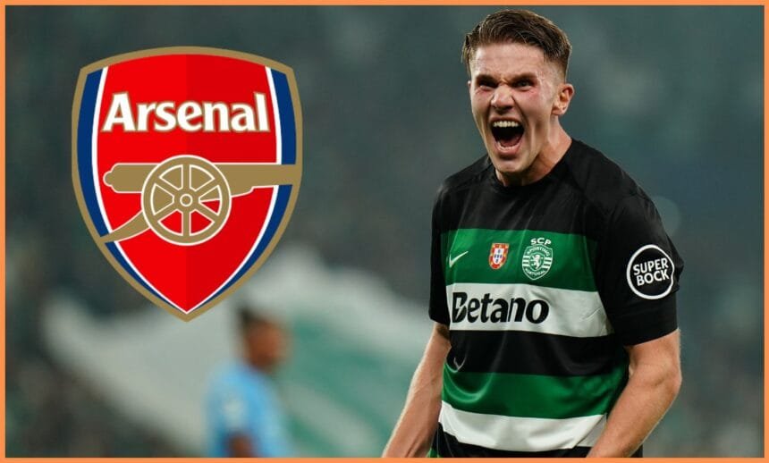 Viktor Gyokeres celebrates a goal for Sporting Lisbon