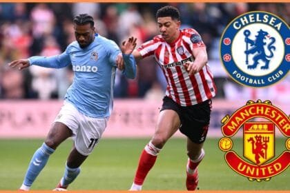 Jobe Bellingham in action for Sunderland against Coventry City