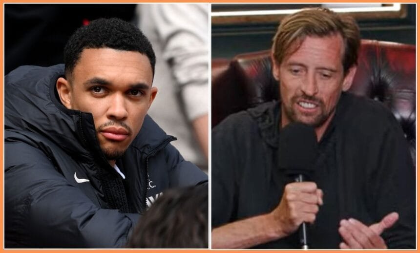 Trent Alexander-Arnold and Peter Crouch