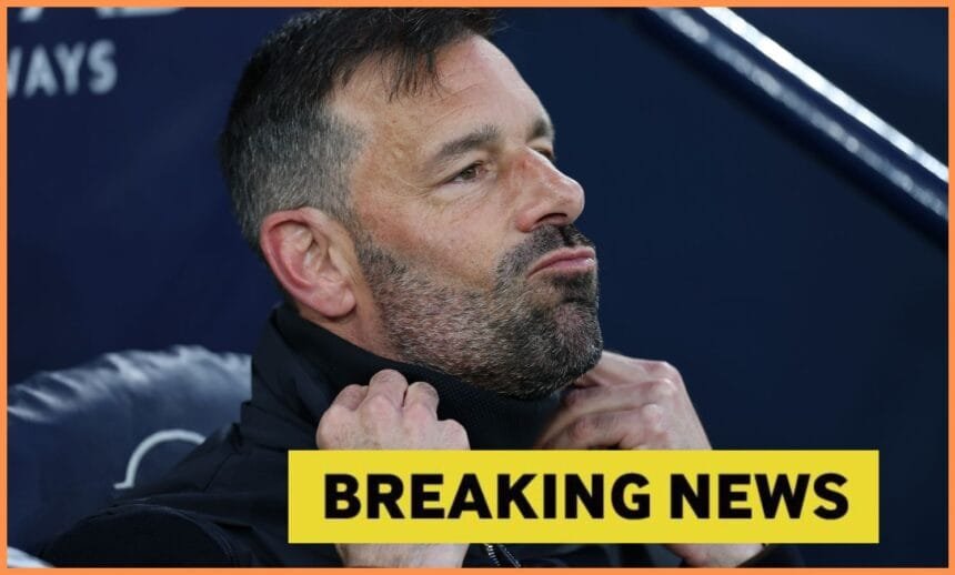 Ruud van Nistelrooy reacts during Leicester