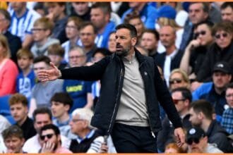 Ruud van Nistelrooy during Leicester City