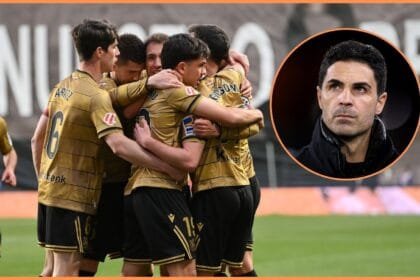 Martin Zubimendi and Mikel Arteta