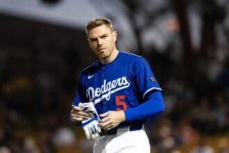Freddie Freeman is incredibly surprised from the Dodgers lineup on Monday vs. the Braves' day after