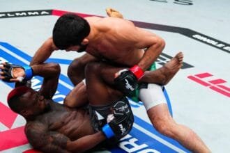 Gazzy Rabadanov watches a terrifying ground and pound knockout over former UFC fighter Mark Diakies in 32 seconds