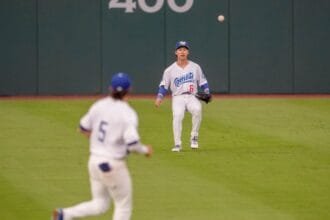 How does Hyeseong Kim do with Triple-A? The Dodgers are trying out longtime infielders at center field