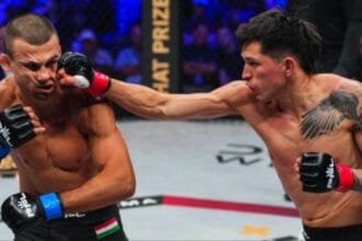 Jesus Pinedo TKOs Adam Borics in the First, Advances to Featherweight Semi-Final - PFL 1 Highlights