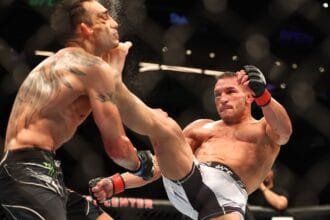 Michael Chandler wins brutal front kick KO vs Tony Ferguson