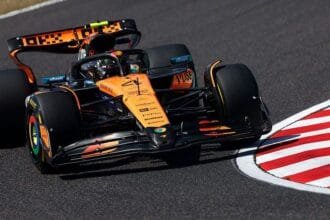 Norris completes McLaren practice sweep in Japan as grass blocks it from running again