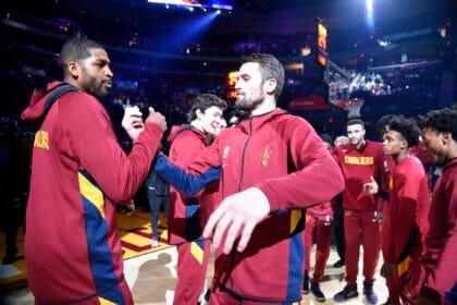 Tristan Thompson talks about his emotional embrace with Kevin Love. "That's my brother."