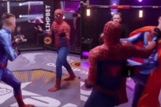 Watch - Spider-Man Sparks Superman in Crazy Russian MMA Clash