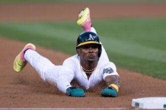 What did the Dodgers trade A for outfielder Estery Lewis?