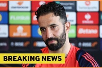 Ruben Amorim at his press conference, plus yellow