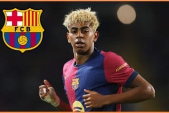 Lamine Yamal in action for Barcelona