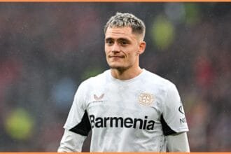 Florian Wirtz in action for Bayer Leverkusen