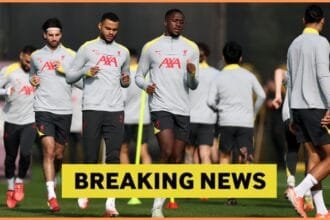 Liverpool players training