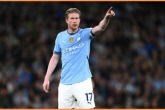 Man City midfielder Kevin De Bruyne