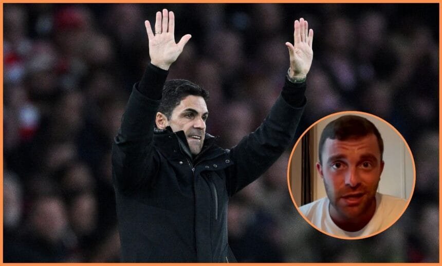 Arsenal manager Mikel Arteta and Fabrizio Romano