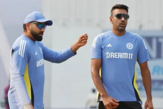 Ravichandran Ashwin and India captain Rohit Sharma