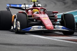 Hamilton shows the fight, but his Ferrari doesn't pack a punch