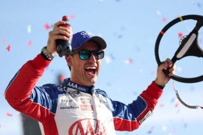 Joey Logano of NASCAR TEXAS wins: you kick us off, we'll come back ten times hard