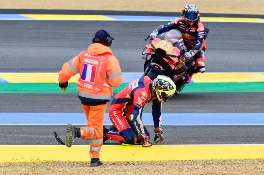 Latest in Joan Mir's injuries after a nasty crash at the French motogp