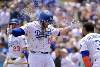 Dodgers' Max Muncie wears glasses in hopes of turning the struggle around