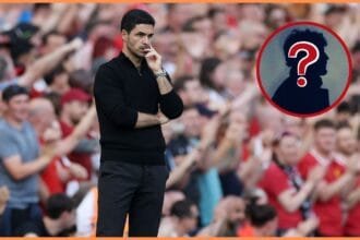Arsenal manager Mikel Arteta during the 2-2 draw with Liverpool at Anfield