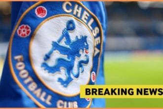 Chelsea logo and breaking news banner