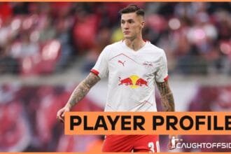 Benjamin Sesko in action for RB Leipzig