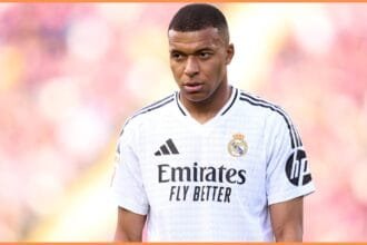 Kylian Mbappe in action for Real Madrid