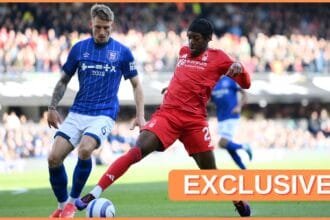 Anthony Elanga in action for Nottingham Forest