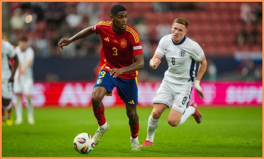 Cristhian Mosquera in action for Spain