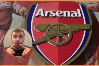 Fabrizio Romano and the Arsenal badge