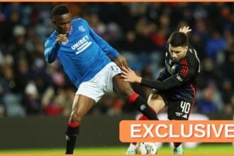 Roony Bardghji in action for Copenhagen against Rangers