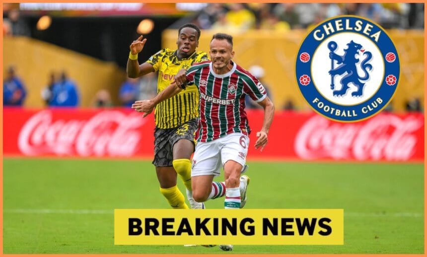 Jamie Gittens in action at the Club World Cup