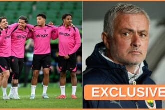 Jadon Sancho and Jose Mourinho