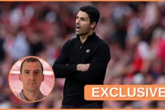 Mikel Arteta and Charles Watts