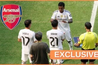 Rodrygo Goes with his Real Madrid teammates