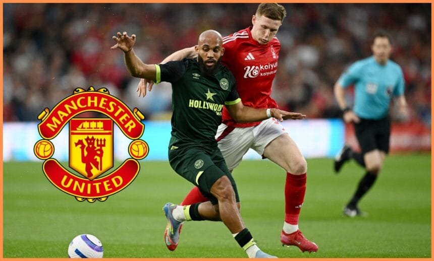 Bryan Mbeumo in action for Brentford against Nottingham Forest