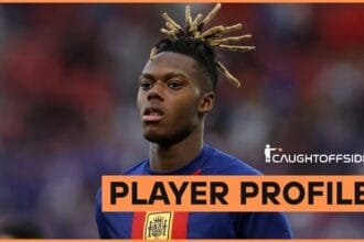 Nico Williams warming up for the Spanish national team