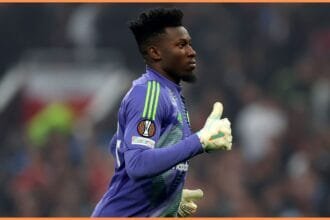 Andre Onana in action at Man United