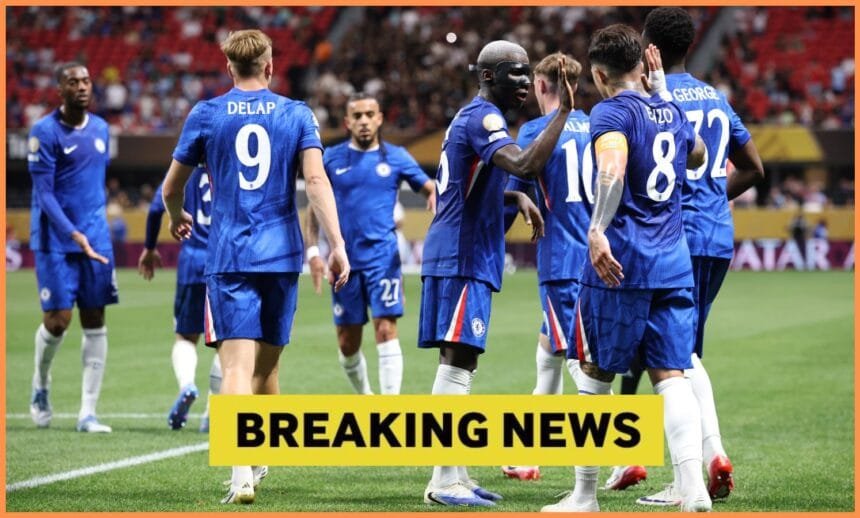 Enzo Fernandez celebrates scoring for Chelsea against LAFC