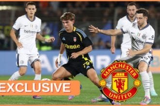 Nico Paz in action for Como against Inter Milan