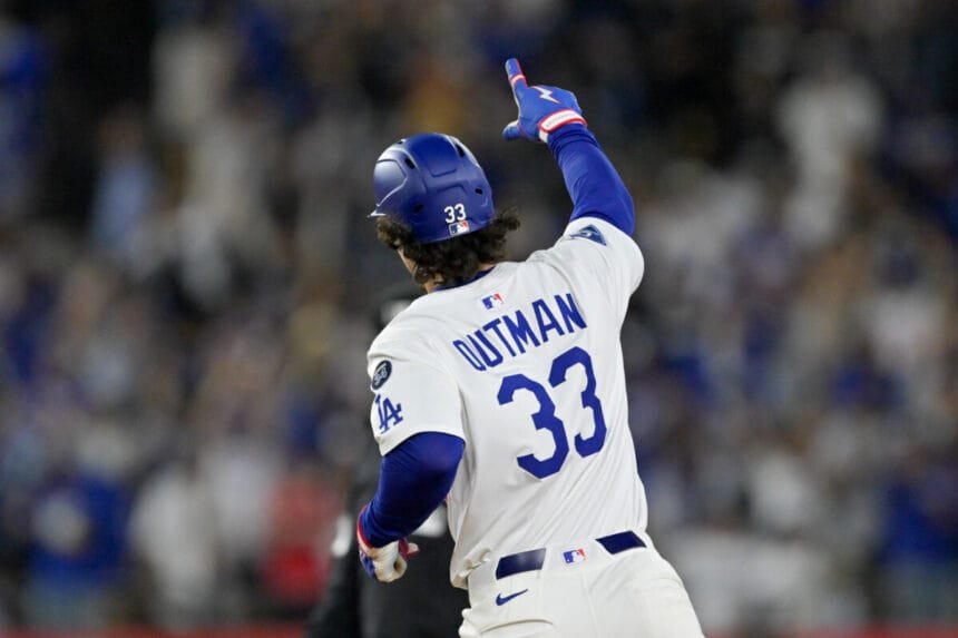 Dodgers' James Outman has a locker in the clubhouse suggesting roster moves