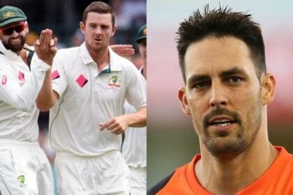 Josh Hazlewood Nathan Lyon Mitchell Johnson