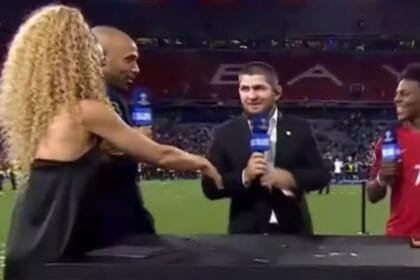 Khabib Nurmagomedov Declines Handshake From Female Host on Live TV: 'A Lot of Legends Here'