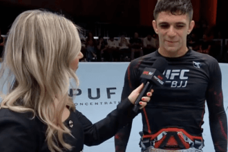 Mikey Musumeci submits heel hook claiming first UFC BJJ Bantamweight title